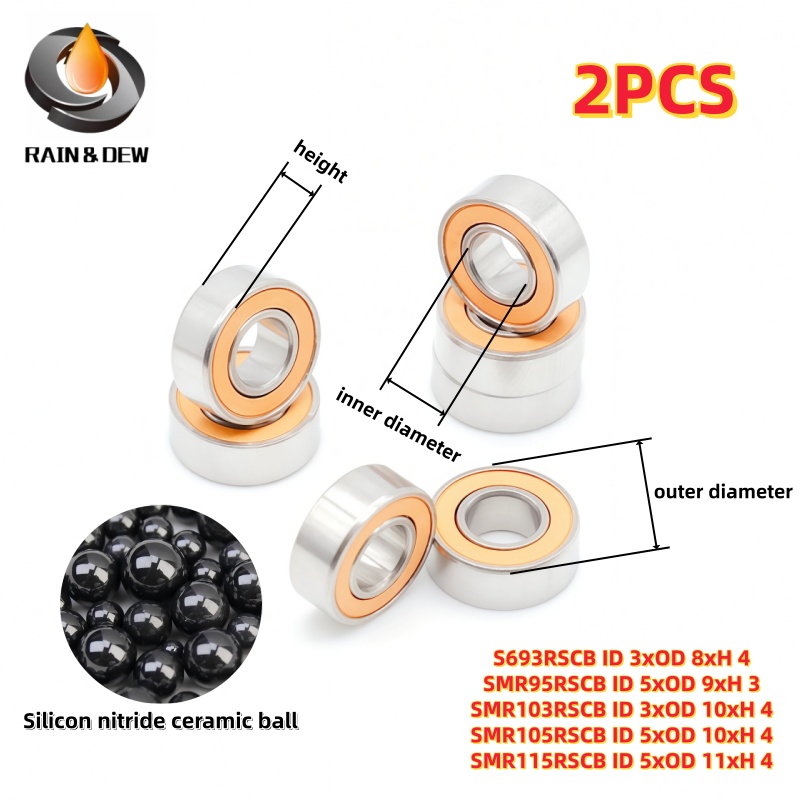 Baitcasting Reel - 2 ชิ้น ตลับลูกปืนขนาดเล็ก 3x8x4 3x10x4 5x9x3