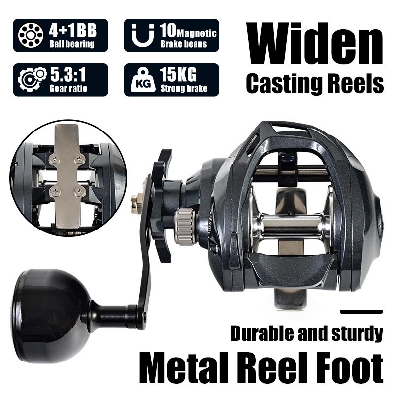 รอกตกปลาแบบตัวกว้าง ความจุสูง  - Trolling Reel บทวิจารณ์และราคา